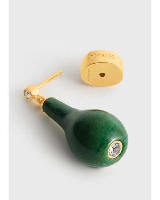 Totême  Blue Jade Drops Dark Green/gold