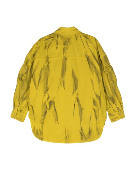 The Attico Yellow Fern Tie-dye Shirt Jacket
