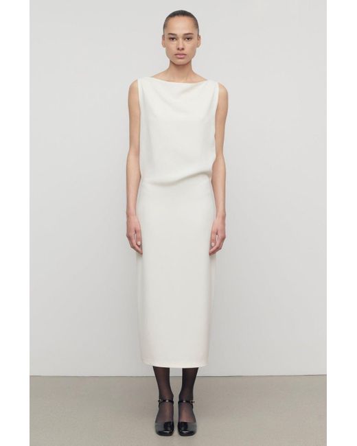 white sweater dress off the shoulder Ginna Off Shoulder Wrap Tie Sweater Dress – VICI