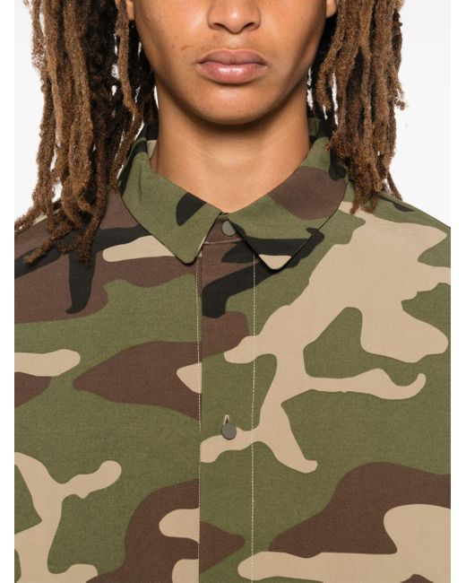 Fear Of God Green Camouflage Recycled Nylon Blend Shirt for men