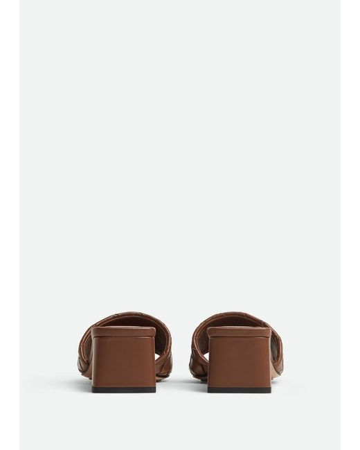 Bottega Veneta Brown 50mm Parco Intrecciato Sandals
