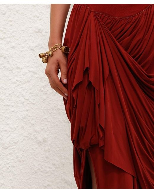 Zimmermann Red Memento Drape Dress