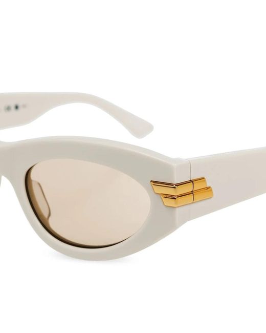 Bottega Veneta Natural Cat Eye Frame Sunglasses