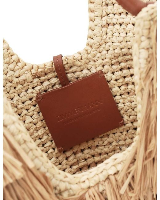 Zimmermann Multicolor Small Goldentime Fringed Tote Bag