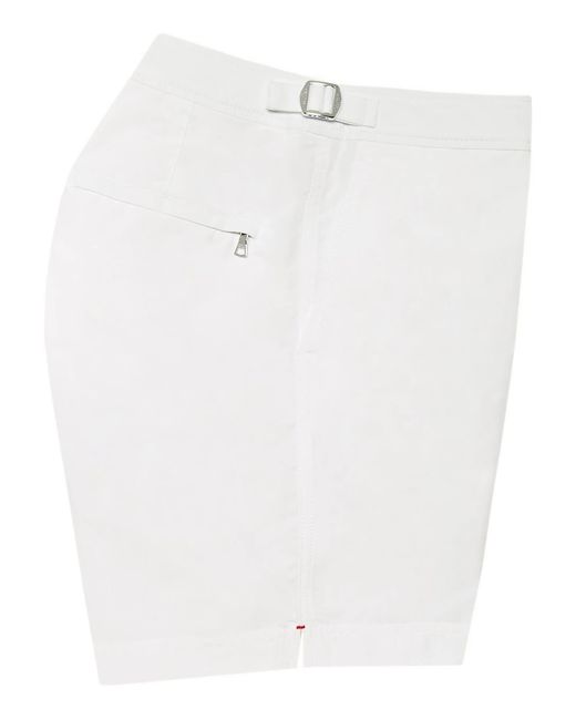 Orlebar Brown Blue Bulldog Buckle Detailed Swim Shorts for men