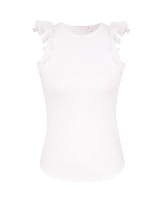 Zimmermann White Awaken Frill Tank