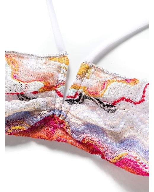 Missoni Pink Triangle Bikini Set