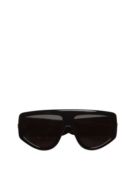 Bottega Veneta Black Classic Shield Sunglasses