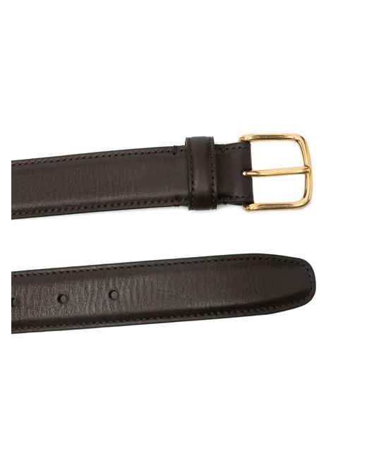 The Row Black Classic Leather Belt