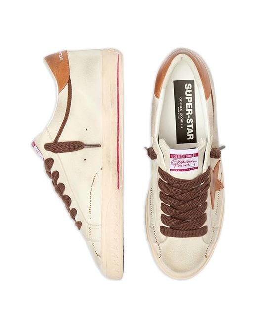 Golden Goose Deluxe Brand White Super-star Sneakers for men