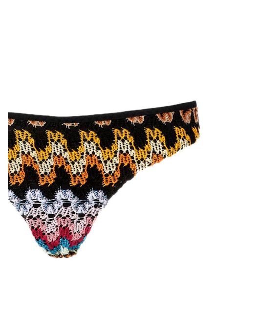 Missoni Multicolor Zigzag-knit Bikini Set
