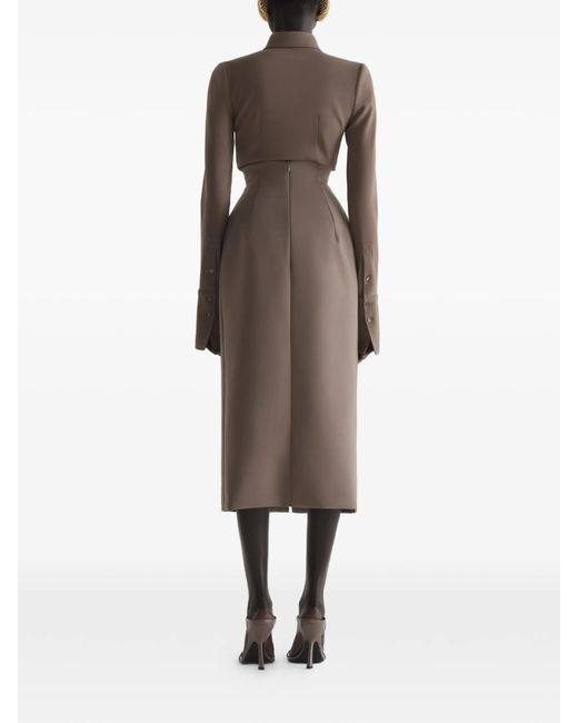 Mugler Brown Pencil Skirt
