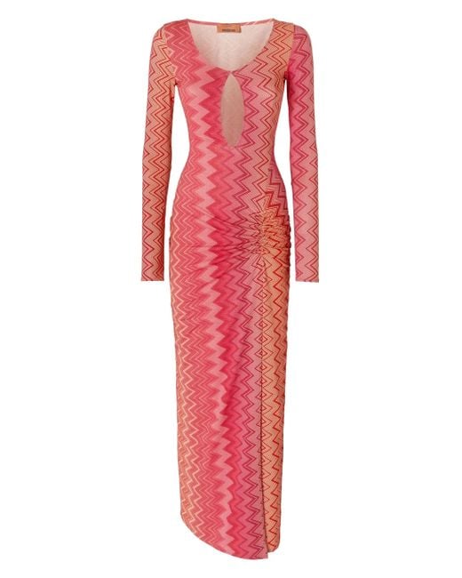 Missoni Red Zigzag Beach Dress