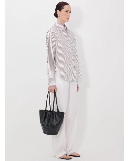Loulou de Saison Pink Maud Oversized Cotton Poplin Shirt