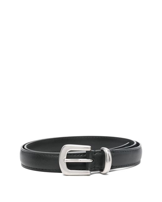 The Row Black Ring Leather Belt