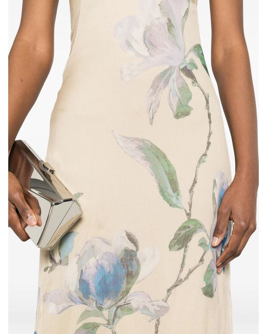 Ermanno Scervino White Floral-print Maxi Dress