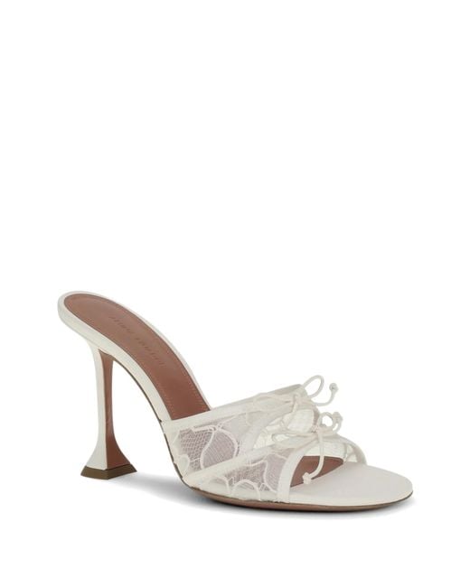 AMINA MUADDI White Eleonora Lace-detail Sandals