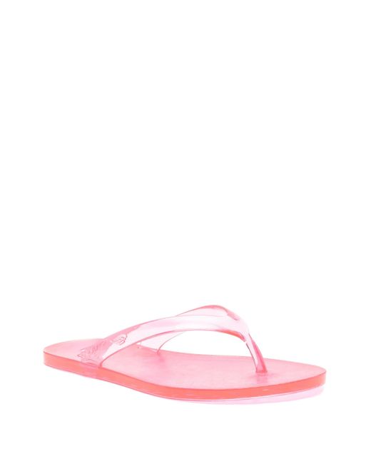 Ancient Greek Sandals Pink Translucent-design Flip Flops