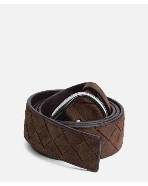 Bottega Veneta Black Intrecciato Belt for men