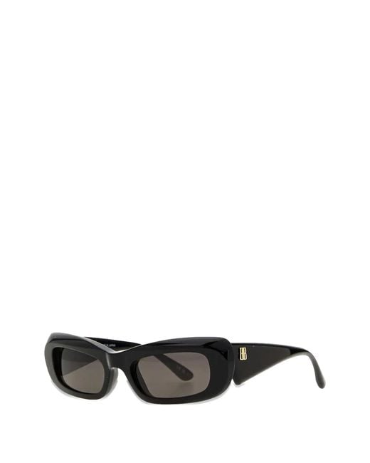 Balenciaga Black Diva Rectangle-frame Sunglasses for men