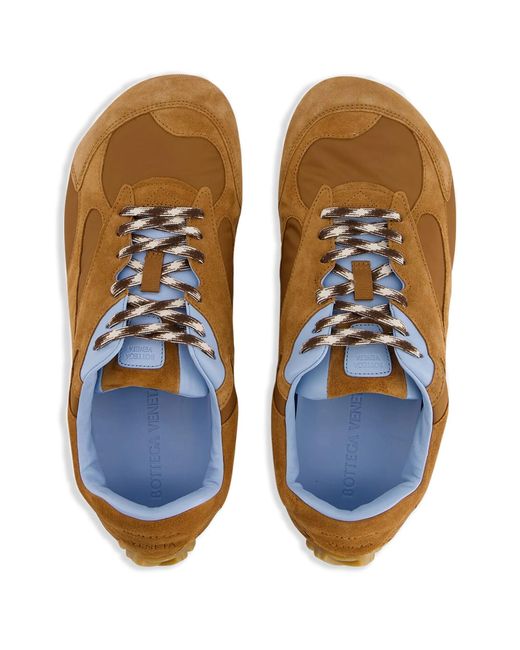 Bottega Veneta Brown Orbit Flash Suede Lace-up Sneakers for men