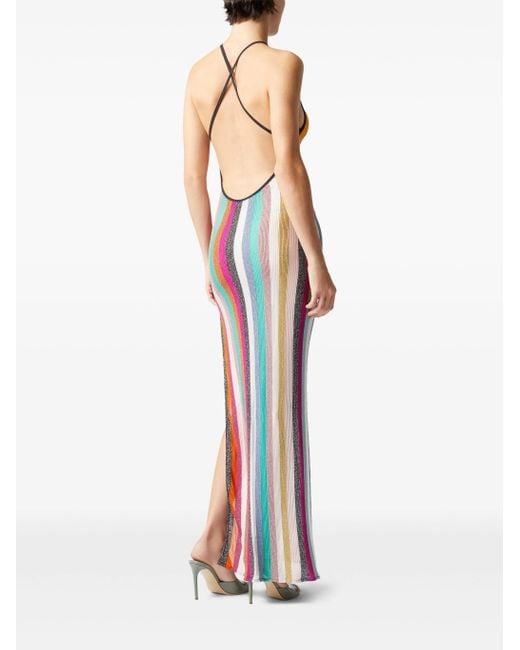 Missoni White Striped Maxi Dress