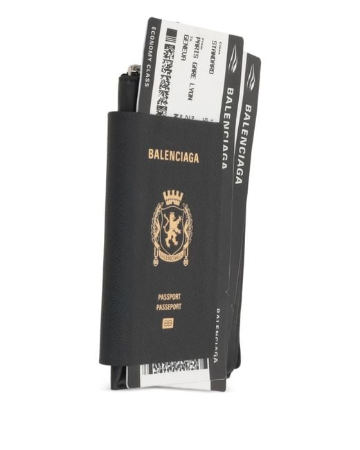 Balenciaga Black Iphone 14/15 Pro Max Leather Holder for men