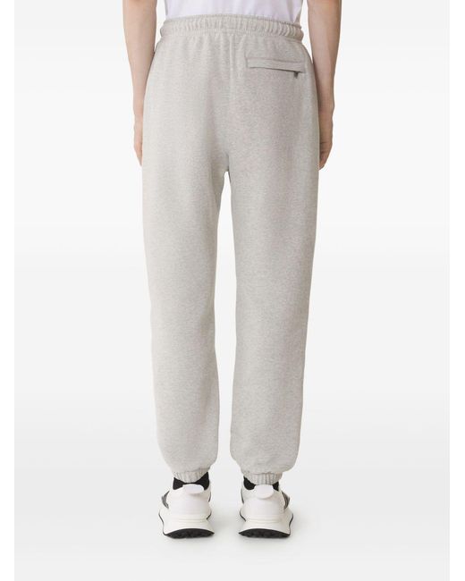 Lanvin Gray Embroidered-logo Trousers for men