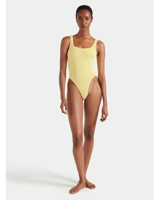 Hunza G Yellow Square Neck Swim