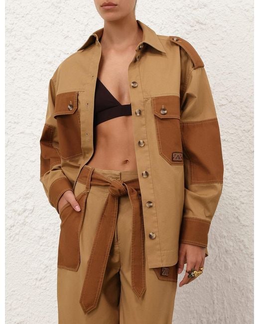 Zimmermann Brown Aster Shirt