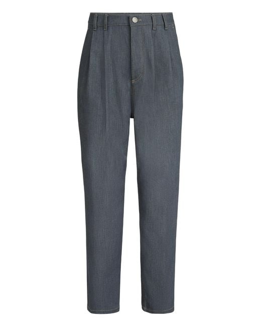 Brunello Cucinelli Gray Pleat Five-pocket Trousers for men