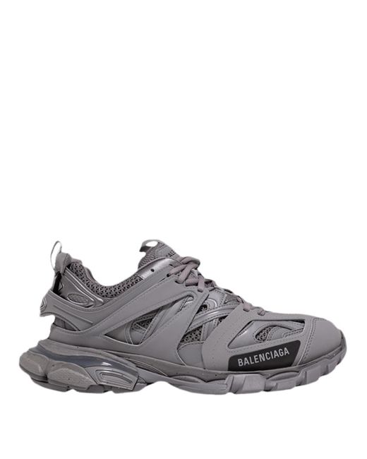 Balenciaga Leather Track Sneakers Grey in Grey for Men | Lyst UK
