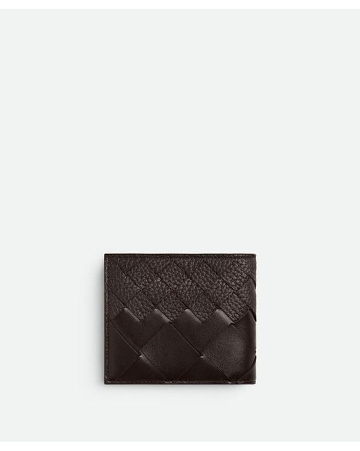 Bottega Veneta White Intrecciato Bi-fold Wallet With Coin Purse for men