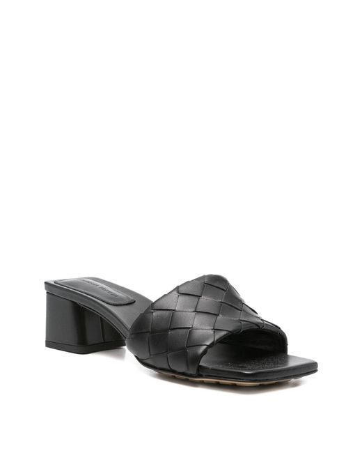 Bottega Veneta Black 50mm Parco Intrecciato Sandals