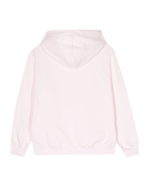 Lanvin Pink Logo-print Cotton Hoodie