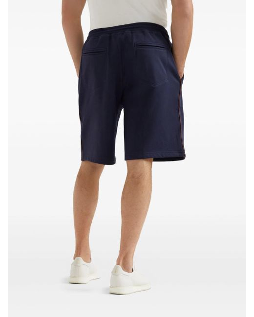 Brunello Cucinelli Blue Drawstring Shorts for men