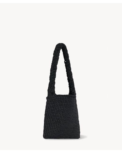 The Row Black Didion Shoulder Bag In Cotton