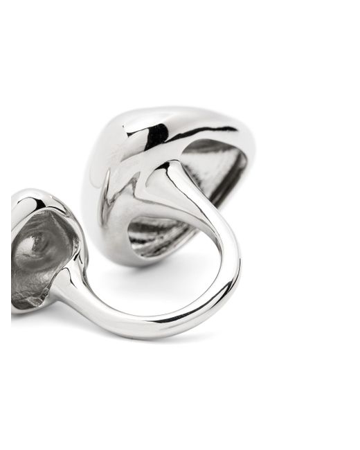 Cult Gaia White Cleo Asymmetric-design Ring
