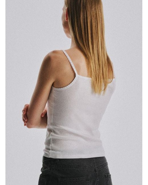 The Row White Denzel Tank Top