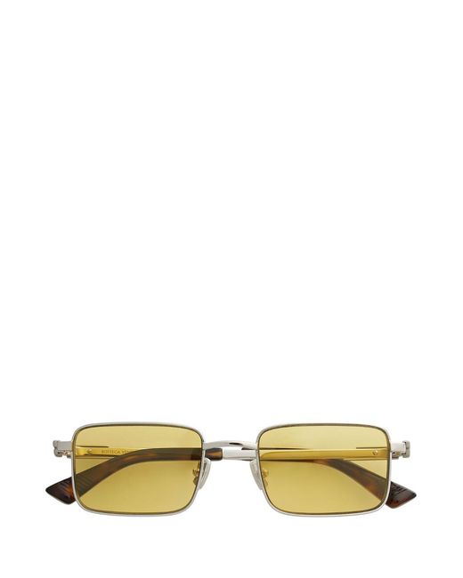 Bottega Veneta Metallic Classic Rectangular Sunglasses