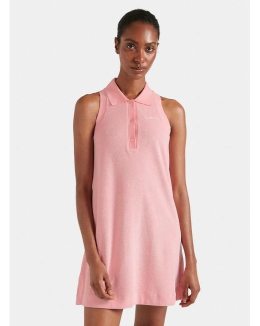Hunza G Pink Terry Towelling Tennis Dress