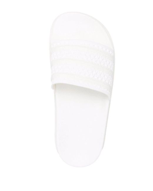 adidas Originals Adilette Bonega Platform Sandals in White | Lyst