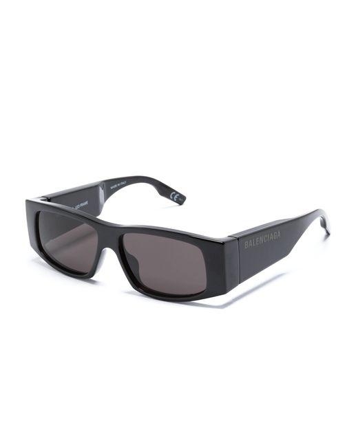 Balenciaga Gray Led Frame Logo-Print Sunglasses
