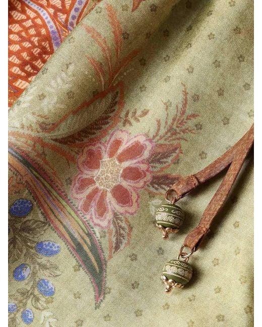 Zimmermann Natural Indra Floral-print Shorts