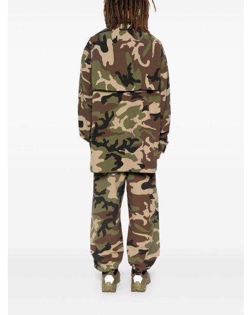 Fear Of God Green Camouflage Recycled Nylon Blend Shirt for men