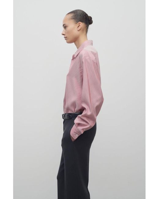 The Row Pink Tansy Shirt In Silk