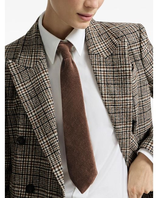Brunello Cucinelli White Fluid Corduroy Tie