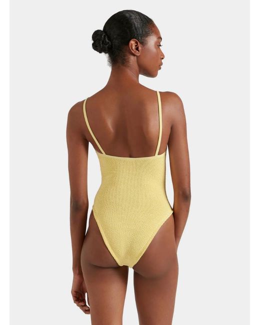 Hunza G Yellow Mia Beaded Swim