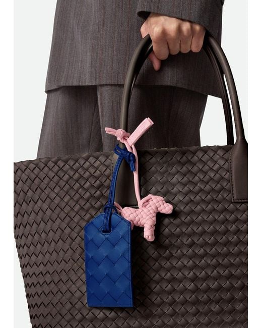 Bottega Veneta Blue Getaway Tag Holder for men