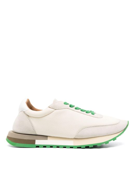 The Row White Owen Runner In Nylon And Suede